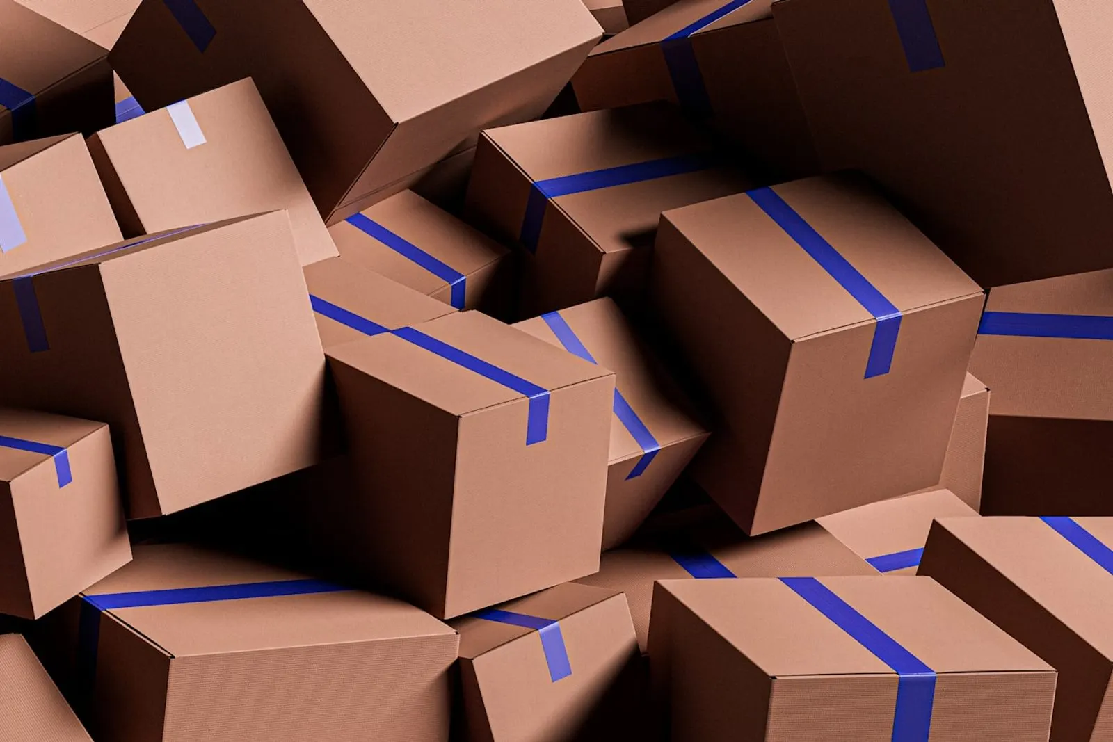 Cajas de cartón apiladas